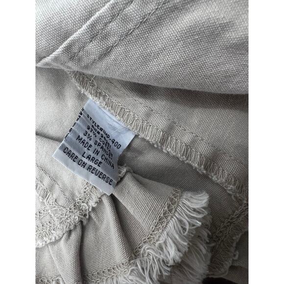 Cream Twenty One Button Up Light Weight Cotton Jacket Sz Large - Picture 3 of 3